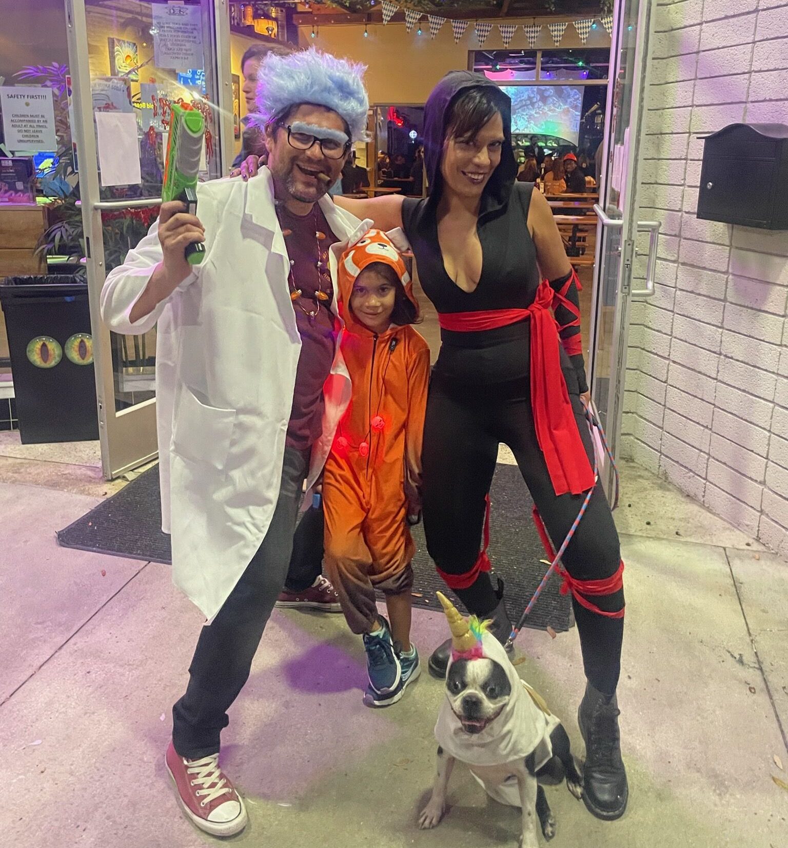 Family dressed up for Halloween