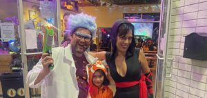 Family dressed up for Halloween